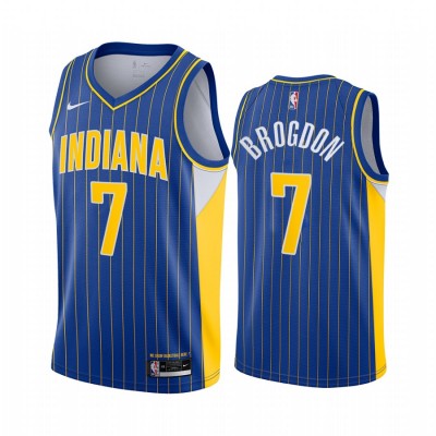 Nike Indiana Pacers #7 Malcolm Brogdon Blue Youth NBA Swingman 2020-21 City Edition Jersey